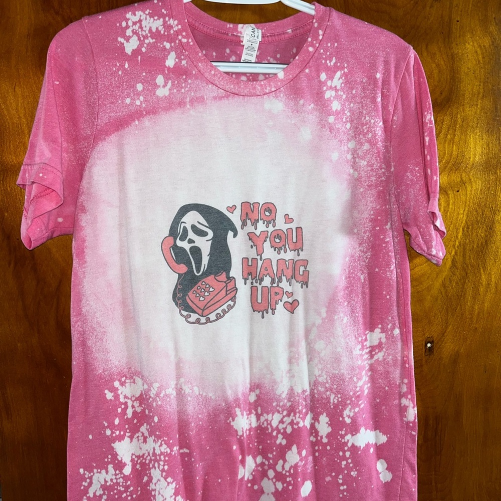 Gildan Pink Graphic Tee with Fun Print